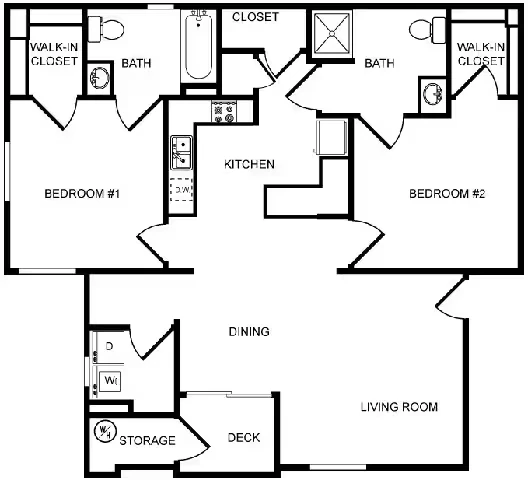 Two Bedroom 0194 0194 floor plan